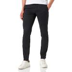 Pantalons classiques Tommy Hilfiger TH noirs en satin stretch W28 look casual pour homme en promo 