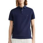T-shirts fashion Tommy Hilfiger bleues foncé en coton bio à manches courtes Taille M classiques pour homme 