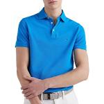 T-shirts fashion Tommy Hilfiger bleues foncé bio à manches courtes Taille S classiques pour homme en promo 