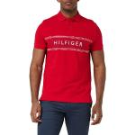 T-shirts fashion Tommy Hilfiger rouges à manches courtes Taille S classiques pour homme 