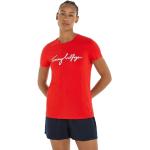 Tops basiques Tommy Hilfiger Signature rouges à manches courtes Taille XL look fashion pour femme en promo 