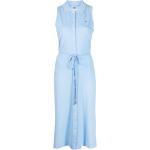 Robes Tommy Hilfiger bleus clairs sans manches pour femme en promo 