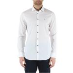 Chemises cintrées Tommy Hilfiger blanches en coton à manches longues Taille 3 XL 