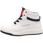 Chaussures de sport Tommy Hilfiger blanches en cuir synthétique Pointure 34 look fashion pour garçon 
