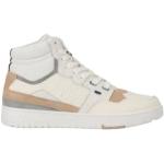 Baskets montantes Tommy Hilfiger blanches en cuir Pointure 42 look casual pour homme 