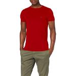 Chemises Tommy Hilfiger rouges en coton à manches courtes lavable à la main à manches courtes Taille XL look fashion pour homme 