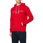 Sweats Tommy Hilfiger rouges à capuche Taille M look sportif pour homme en promo 