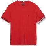 T-shirts Tommy Hilfiger Flag rouges à manches courtes lavable en machine à manches courtes Taille XXL look fashion pour homme en promo 