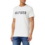 T-shirts fashion Tommy Hilfiger blancs en coton bio à manches courtes à col rond Taille L look casual pour homme 