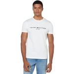 T-shirts fashion Tommy Hilfiger blancs en coton bio à manches courtes à col rond Taille XXL look casual pour homme en promo 