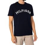 T-shirts Tommy Hilfiger bleus à manches courtes à manches courtes Taille M look fashion pour homme 