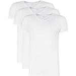 T-shirts Tommy Hilfiger blancs à manches courtes à col en V Taille M pour homme 