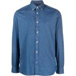 Chemises en jean Tommy Hilfiger TH bleu indigo stretch à manches longues pour homme en promo 