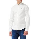 Chemises cintrées Tommy Hilfiger blanches bio à manches longues Taille S classiques pour homme en promo 