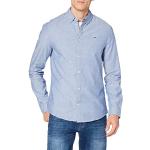 Chemises cintrées Tommy Hilfiger bleues bio à manches longues Taille S classiques pour homme en promo 