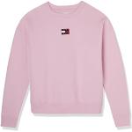 Tommy Jeans Tjw Tommy Center Badge Crew DW0DW10402 Sweatshirts, Rose (French Orchid), L Femme