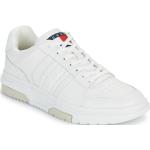 Baskets basses Tommy Hilfiger Brooklyn blanches en cuir Pointure 40 look casual pour homme en promo 