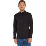 Chemises cintrées Tommy Hilfiger Original noires bio à manches longues Taille 3 XL classiques pour homme en promo 