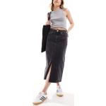 Minijupes en jean Tommy Hilfiger noires mi-longues classiques pour femme en promo 