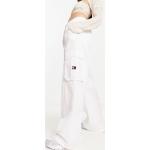 Pantalons taille haute Tommy Hilfiger blancs à logo Taille XL pour femme 