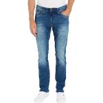 Jeans droits Tommy Hilfiger Wilson bleus en denim stretch W32 look Hip Hop pour homme en promo 