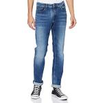 Jeans droits Tommy Hilfiger bleus en denim stretch W34 look Hip Hop pour homme en promo 