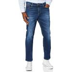 Jeans droits Tommy Hilfiger bleues foncé en denim stretch W30 look Hip Hop pour homme en promo 