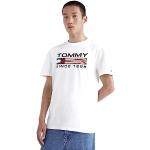 T-shirts d'automne Tommy Hilfiger Signature blancs à manches courtes à manches courtes Taille L look fashion pour homme 