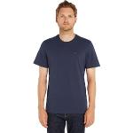 T-shirts fashion Tommy Hilfiger bleus en jersey bio à manches courtes Taille 3 XL look fashion pour homme en promo 