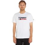 T-shirts Tommy Hilfiger blancs en coton à manches courtes bio à manches courtes à col rond Taille XS look Hip Hop pour homme en promo 