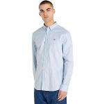 Chemises oxford Tommy Hilfiger Oxford bleues en coton à manches longues Taille M classiques pour homme en promo 