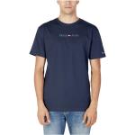 T-shirts d'automne Tommy Hilfiger bleus en coton Taille XL look casual pour homme 