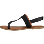 Sandales plates Toms noires en cuir Pointure 38,5 look fashion pour femme 