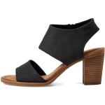 Sandales à talons Toms noires en textile à fermetures éclair Pointure 36 look fashion pour femme 