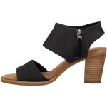 Sandales à talons Toms noires à fermetures éclair Pointure 38 avec un talon entre 7 et 9cm look fashion pour femme 