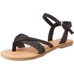 Sandales plates Toms noires en caoutchouc vegan Pointure 42,5 look fashion pour femme 