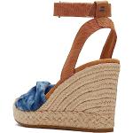 Sandales compensées Toms bleues en caoutchouc Pointure 35,5 look fashion pour femme 