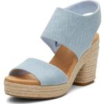 Sandales à talons Toms bleu pastel en cuir à fermetures éclair Pointure 42 avec un talon entre 7 et 9cm look fashion pour femme 