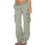 Pantalons cargo verts stretch Taille 3 XL look fashion pour femme 