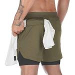 Shorts de basketball verts respirants Taille XL look casual pour homme 