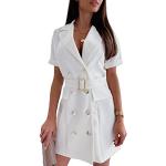 Robes blanches à paillettes à manches longues minis à manches longues Taille XL look fashion pour femme 