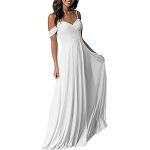 Robes de soirée longues blanches à manches courtes Taille 3 XL look fashion pour femme 