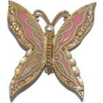 Broches argentées en résine à strass à motif papillons en strass look vintage pour femme 