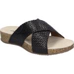 Sandales Josef Seibel noires en cuir avec semelles amovibles Pointure 41 pour femme 