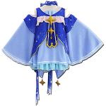 Tongji Déguisement Hatsune Miku Cosplay Snow Miku Cosplay Uniforme utilisé pour les femmes Halloween Noël Carnaval - Bleu - L