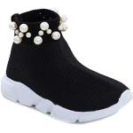 Chaussures de sport noires à perles Pointure 32 look fashion pour enfant 