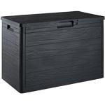 TOOMAX Coffre Multibox Woody's 160L porte-bagages pour extérieur, effet bois, Dimensions : 77,5 x 44,5 x 52,7 h, Art.186 (gris tourterelle) (160 L - 77,5 x 44,5 x 52,7 h, anthracite)