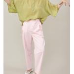 Chemises vert pistache en soie à manches courtes Taille L pour femme 