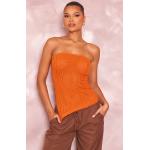 Tops bustier rouge rouille Taille XS look fashion pour femme 