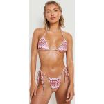 Bikinis triangle Boohoo roses avec noeuds Taille M look sexy pour femme 